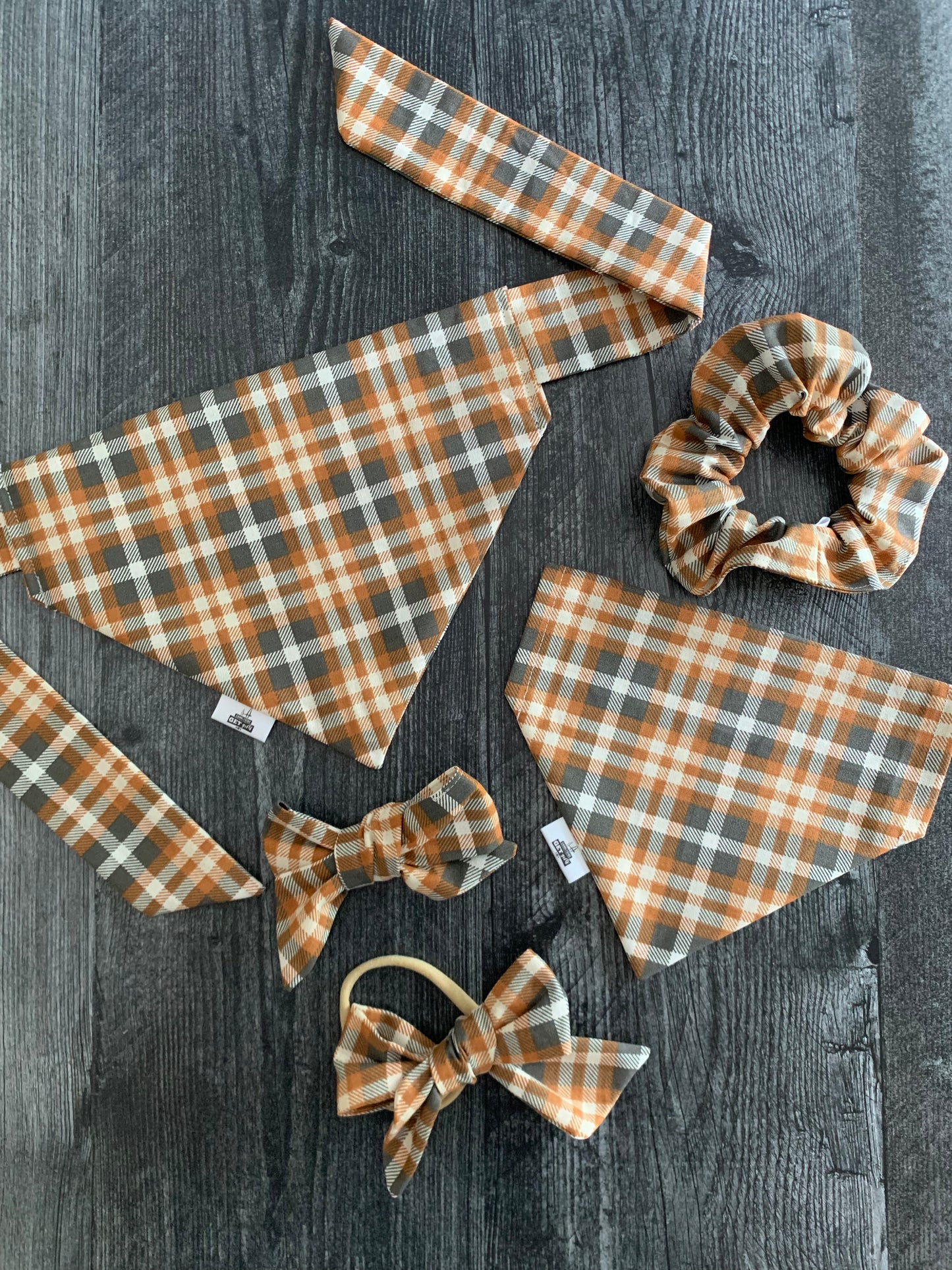 Pumpkin Pie Plaid - Hair Bows