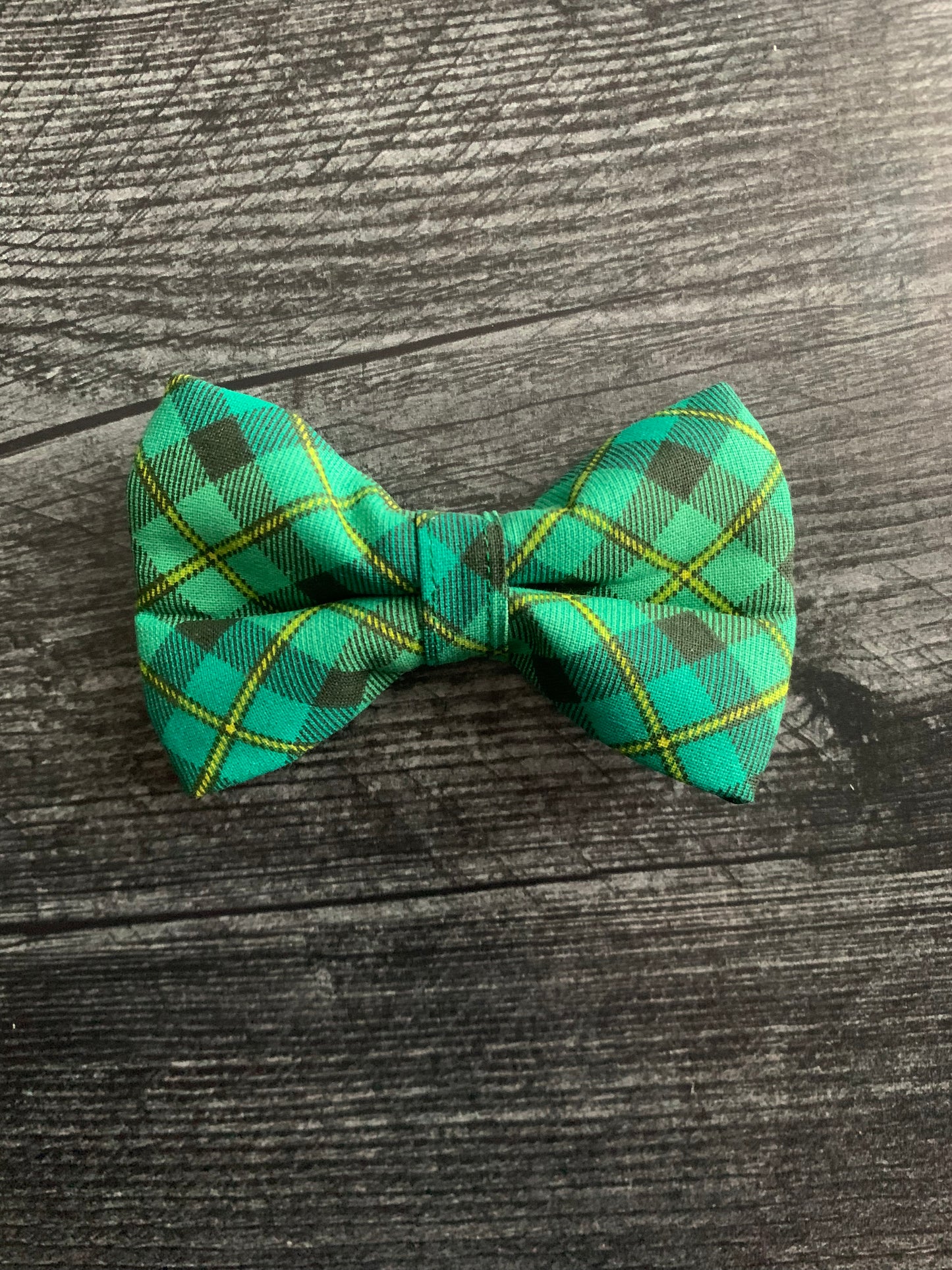 Green Plaid - Pet Bow Tie