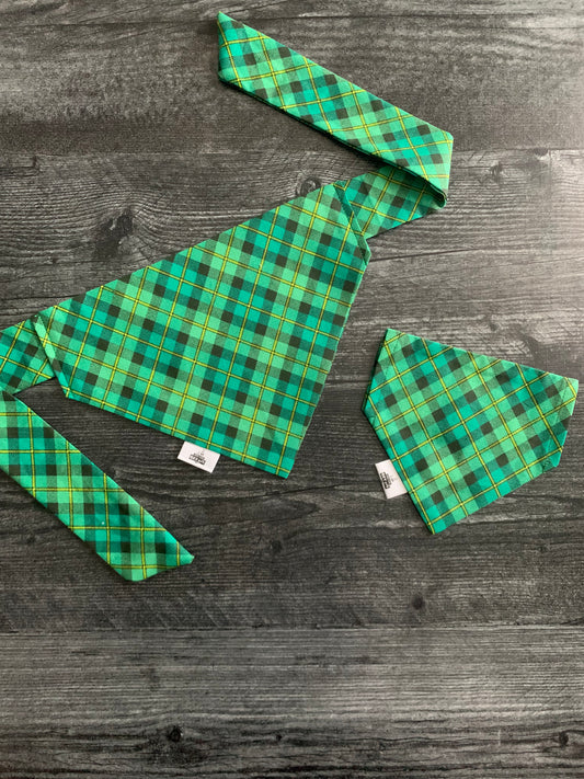 Green Plaid - Pet Bandana