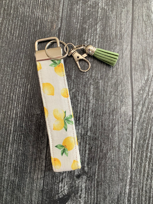 Lemons on White - Keychain