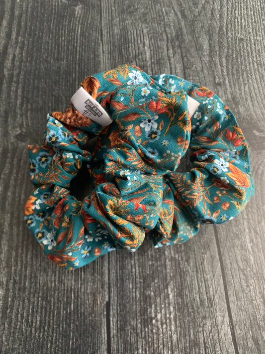 Autumn Floral - Cotton Scrunchie