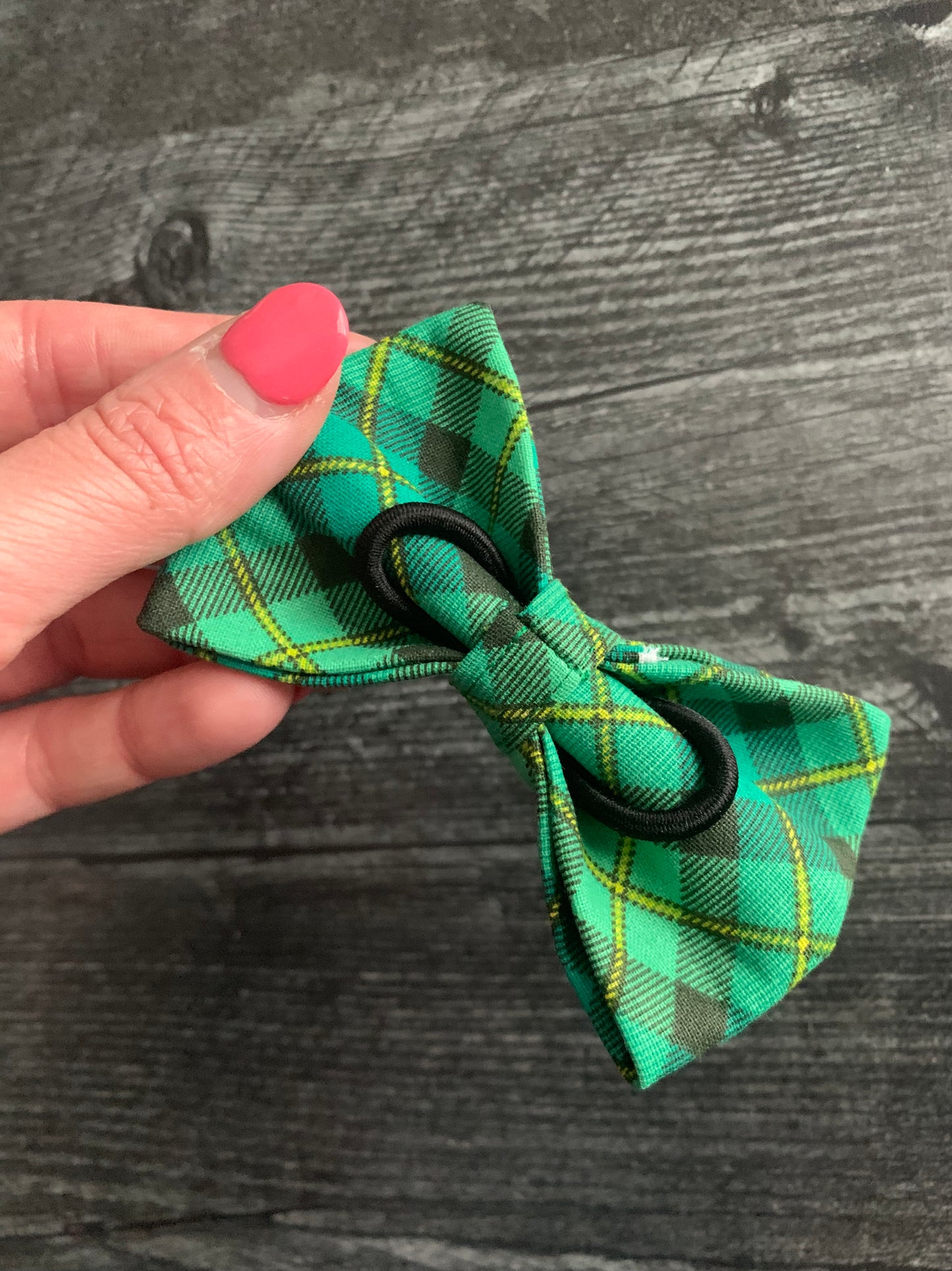 Green Plaid - Pet Bow Tie