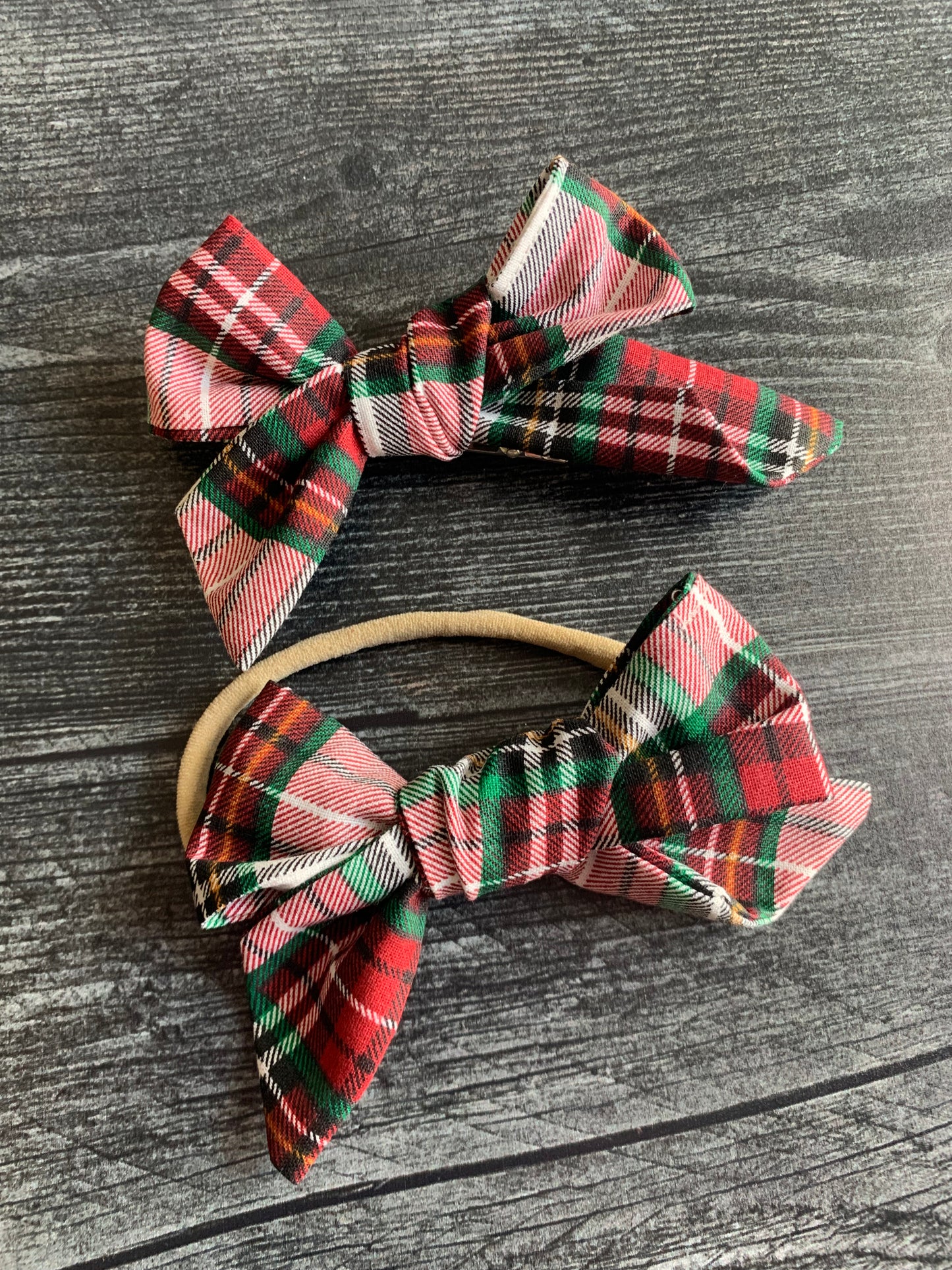 Holiday Plaid - Hair Bows