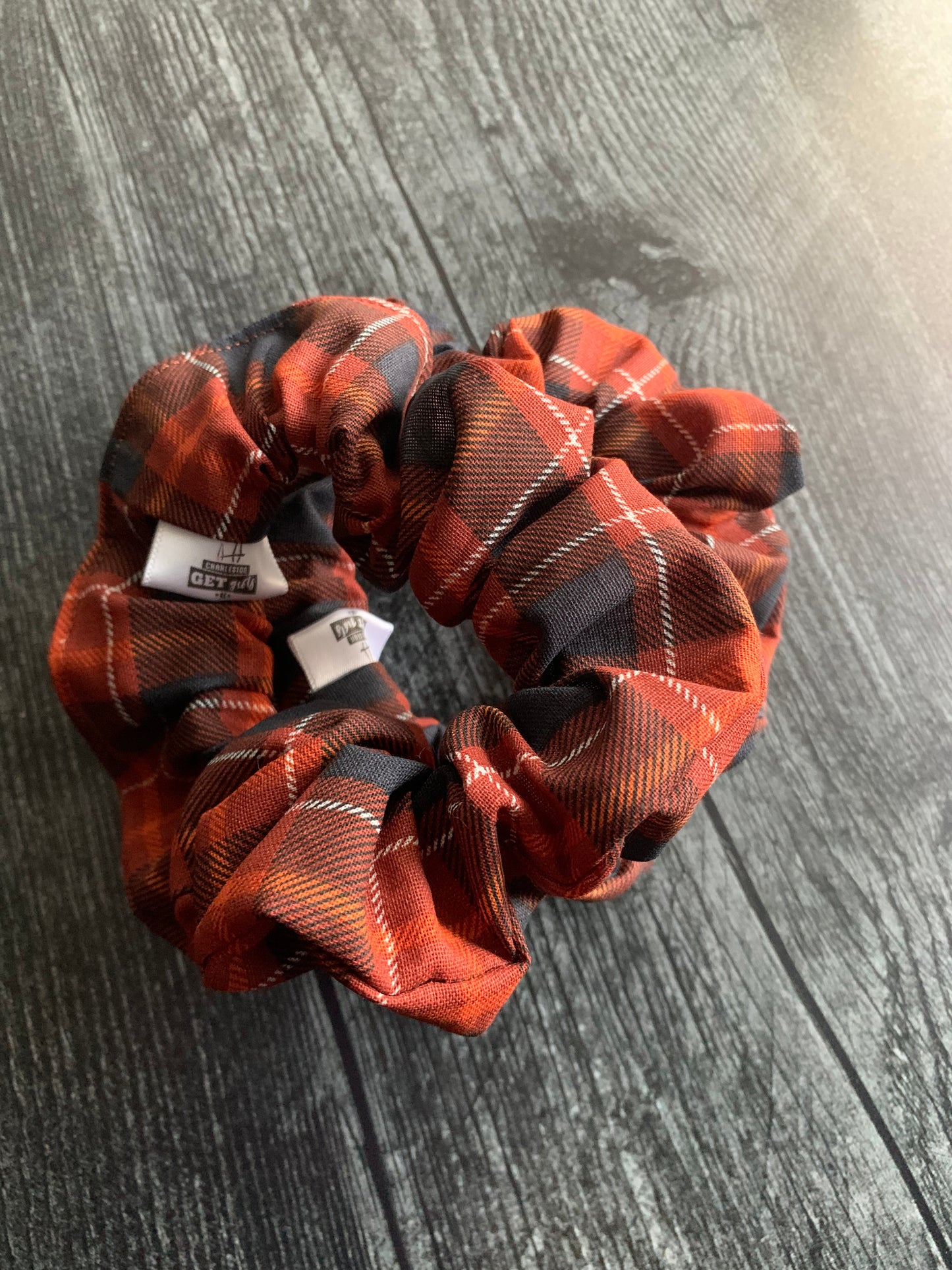 Harvest Plaid - Cotton Scrunchie