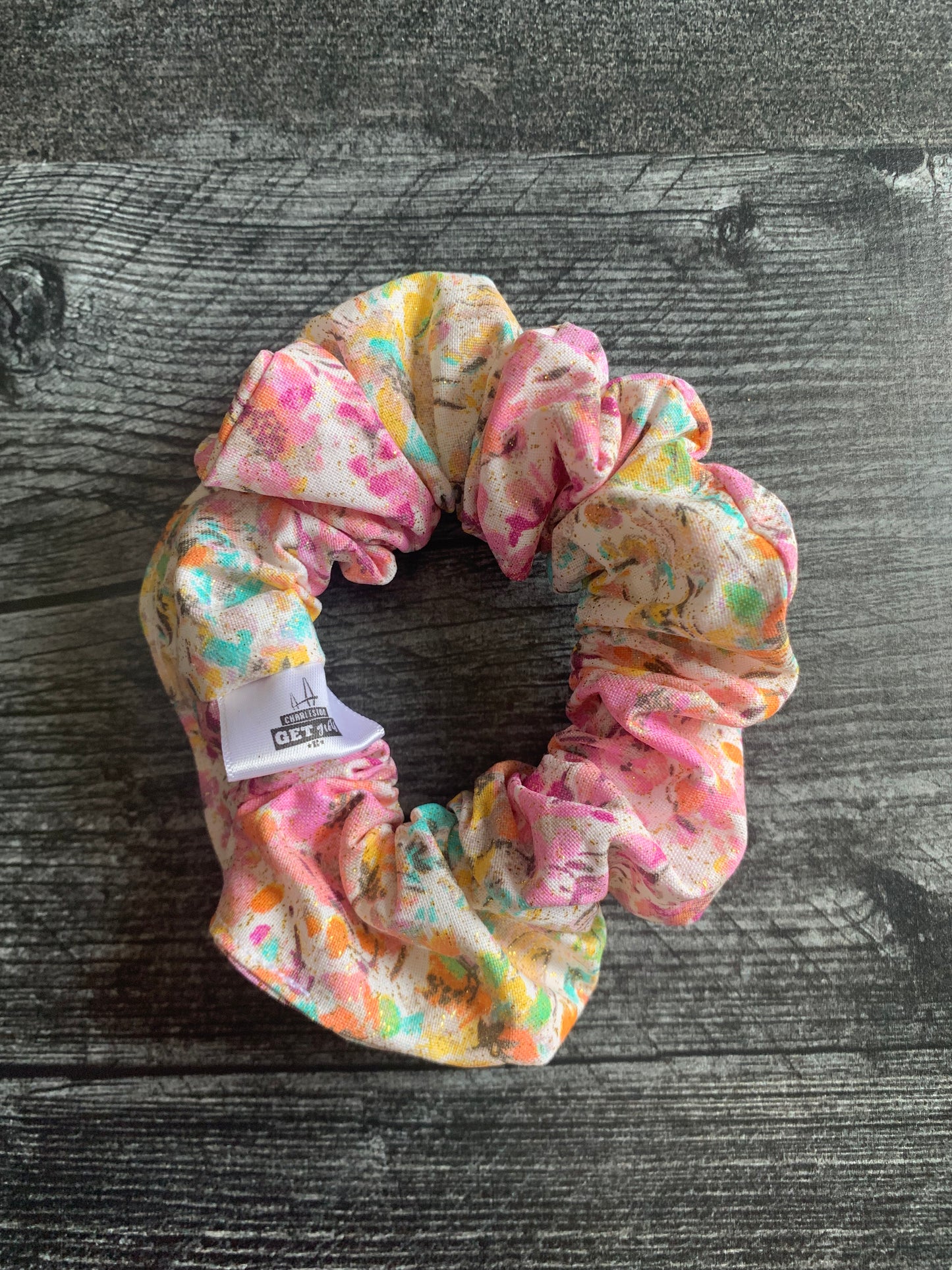 Sparkly Floral - Cotton Scrunchie