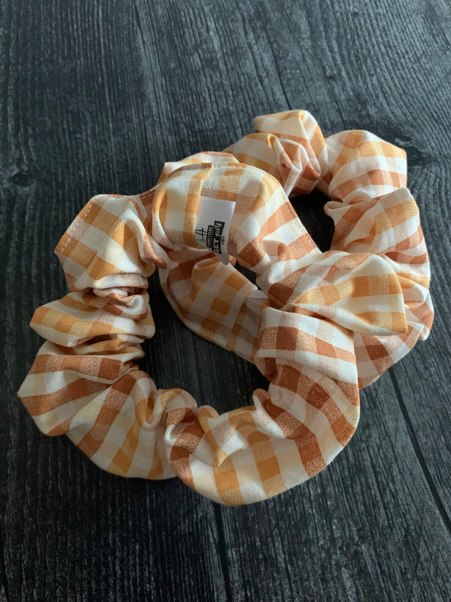 Autumn Gingham - Cotton Scrunchie