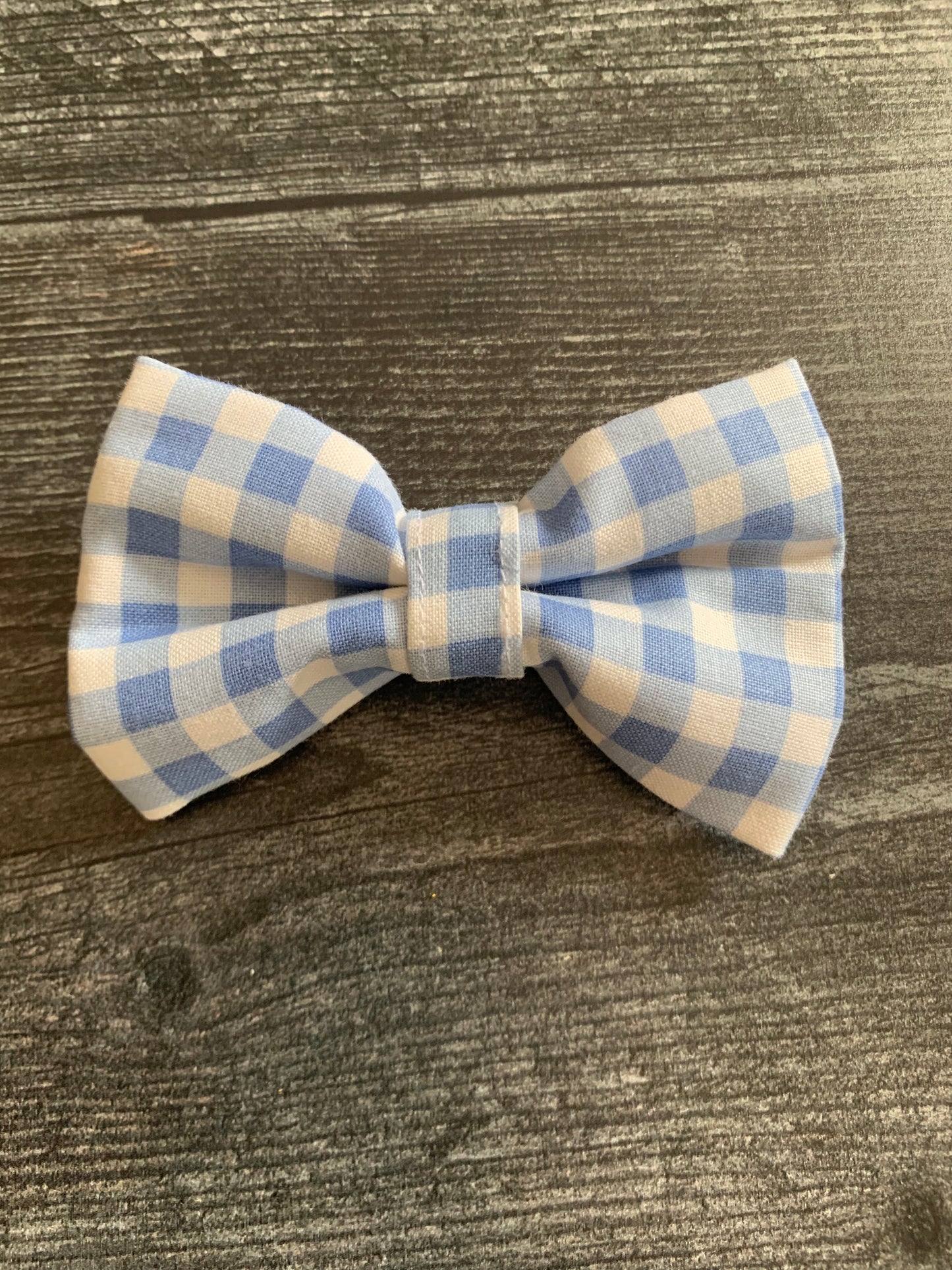 Baby Blue Gingham - Pet Bow Tie